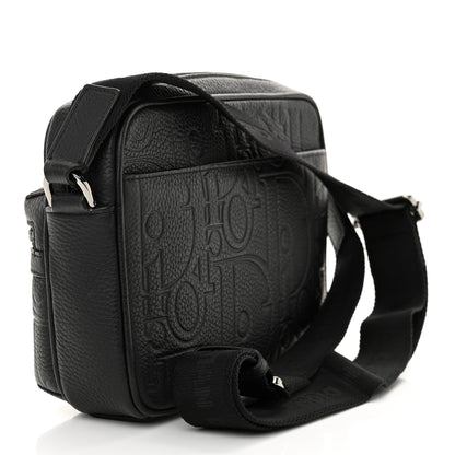 Christian Dior Grained Calfskin Embossed Dior Gravity Rider Zipped 2.0 Messenger Black 3 of 12