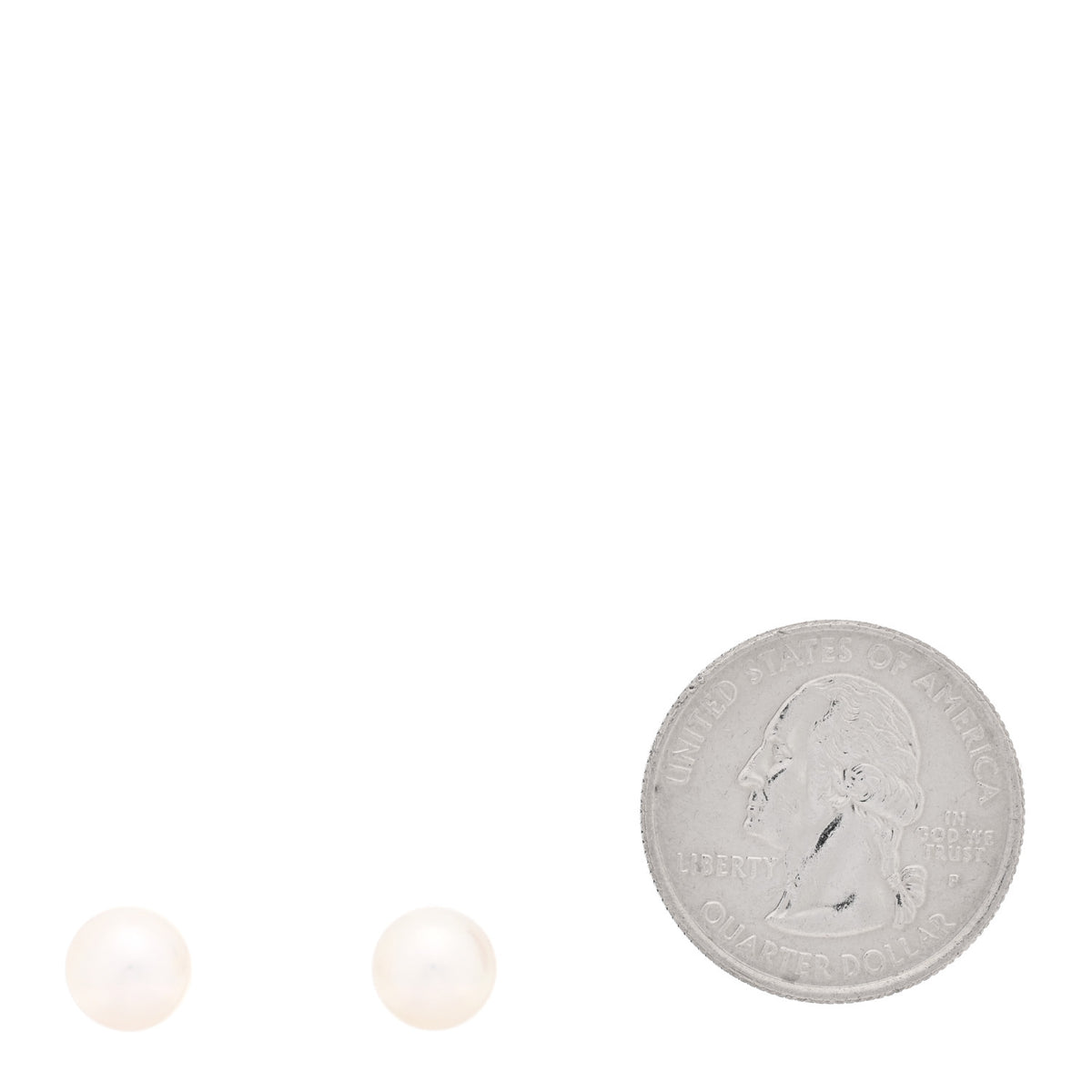 Mikimoto 18K White Gold Akoya Culrued Pearl 7.5mm Stud Earrings 2 of 4