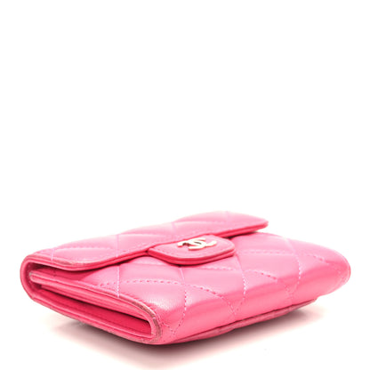 Chanel Lambskin Quilted Flap Card Holder Wallet Pink 4 of 8