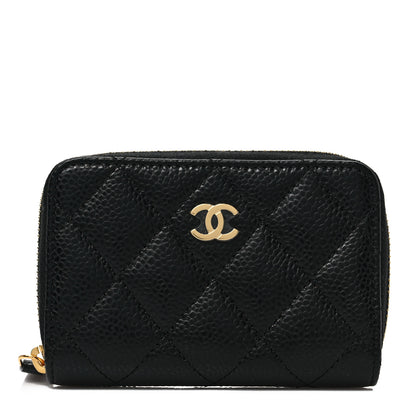 Chanel Caviar Quilted Classic Zipped Coin Purse Black 1 of 8