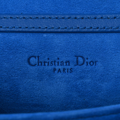 Christian Dior Metallic Calfskin Studded Vertical Diorama Blue 6 of 9