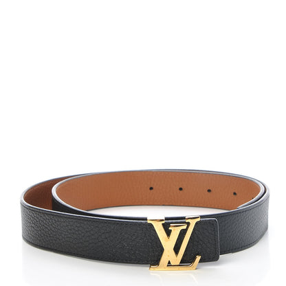 Louis Vuitton Taurillon Calfskin 30mm LV Initiales Reversible Belt 90 36 Black 1 of 7