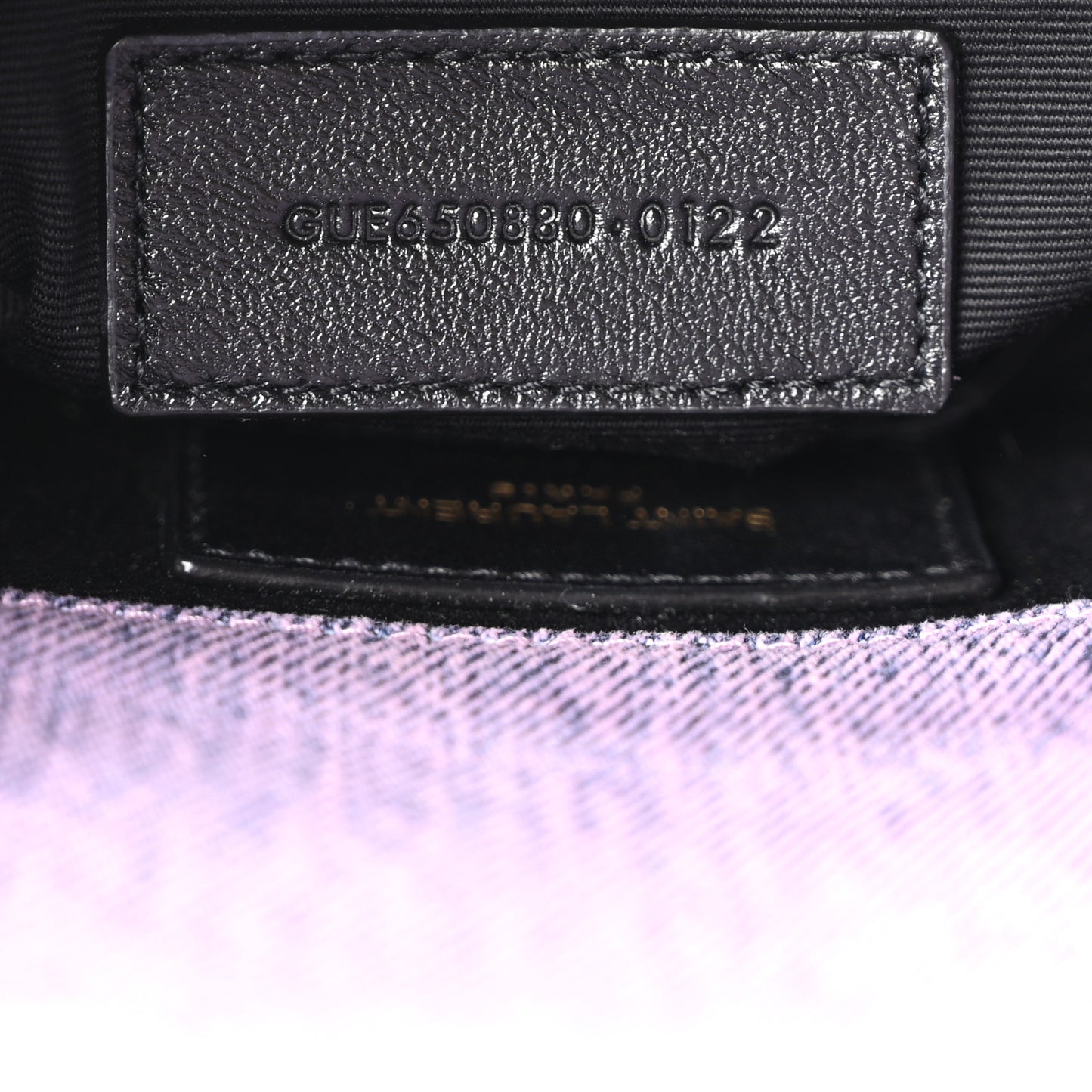 Denim Quilted Loulou Puffer Monogram Pouch Clutch Bleached Lilac