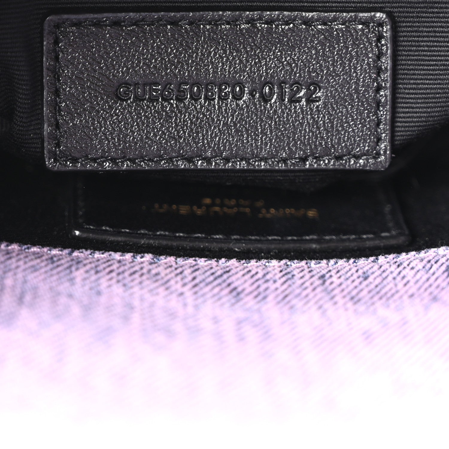 Saint Laurent Denim Quilted Loulou Puffer Monogram Pouch Clutch Bleached Lilac 8 of 12