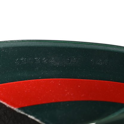 Gucci Rubber Web Mens Criss Cross Slide Sandals 10 Green Red 6 of 10