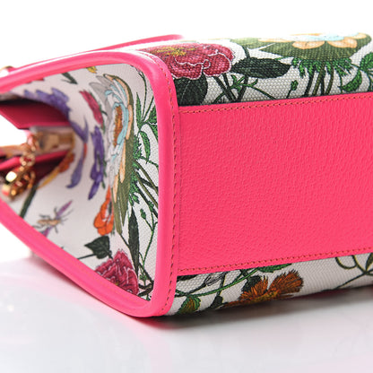 Gucci Canvas Medium Flora Tote Fuchsia 9 of 10