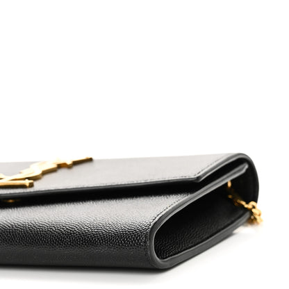Saint Laurent Grain de Poudre Uptown Chain Wallet Black 10 of 10