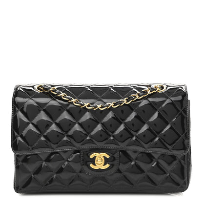 Chanel Patent Quilted Medium Double Flap Black 1 of 12