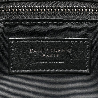 Saint Laurent Crinkled Calfskin Matelasse Monogram Medium Niki Chain Satchel Black 6 of 10