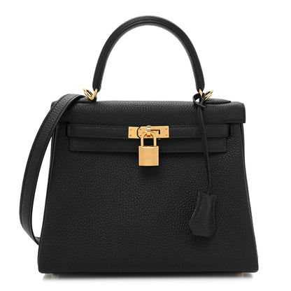 Hermes Togo Kelly Retourne 25 Black 1 of 9