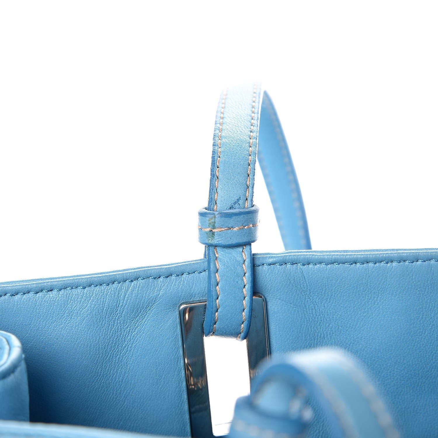 Prada Soft Calf Tote Turchese 10 of 18
