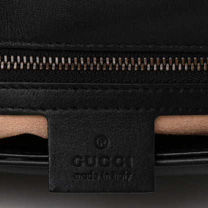 Gucci Calfskin Matelasse Small GG Marmont Shoulder Bag Black 6 of 12
