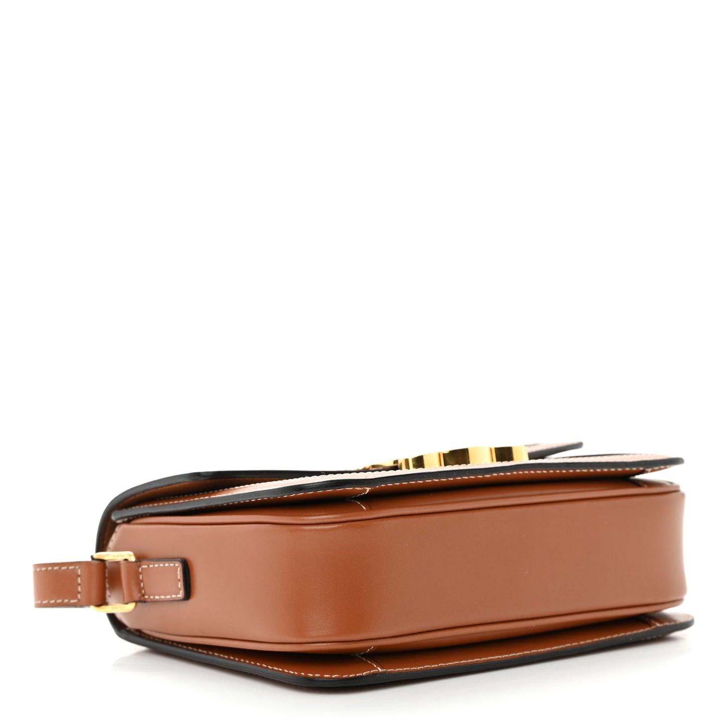 Calfskin Triomphe Canvas Teen Triomphe Bag White