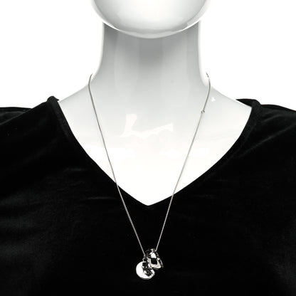 Louis Vuitton Zamac Palladium Monogram Charms Necklace Silver 3 of 6