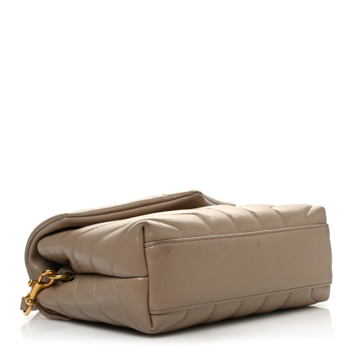 Calfskin Y Quilted Monogram Toy Loulou Crossbody Bag Dark Beige
