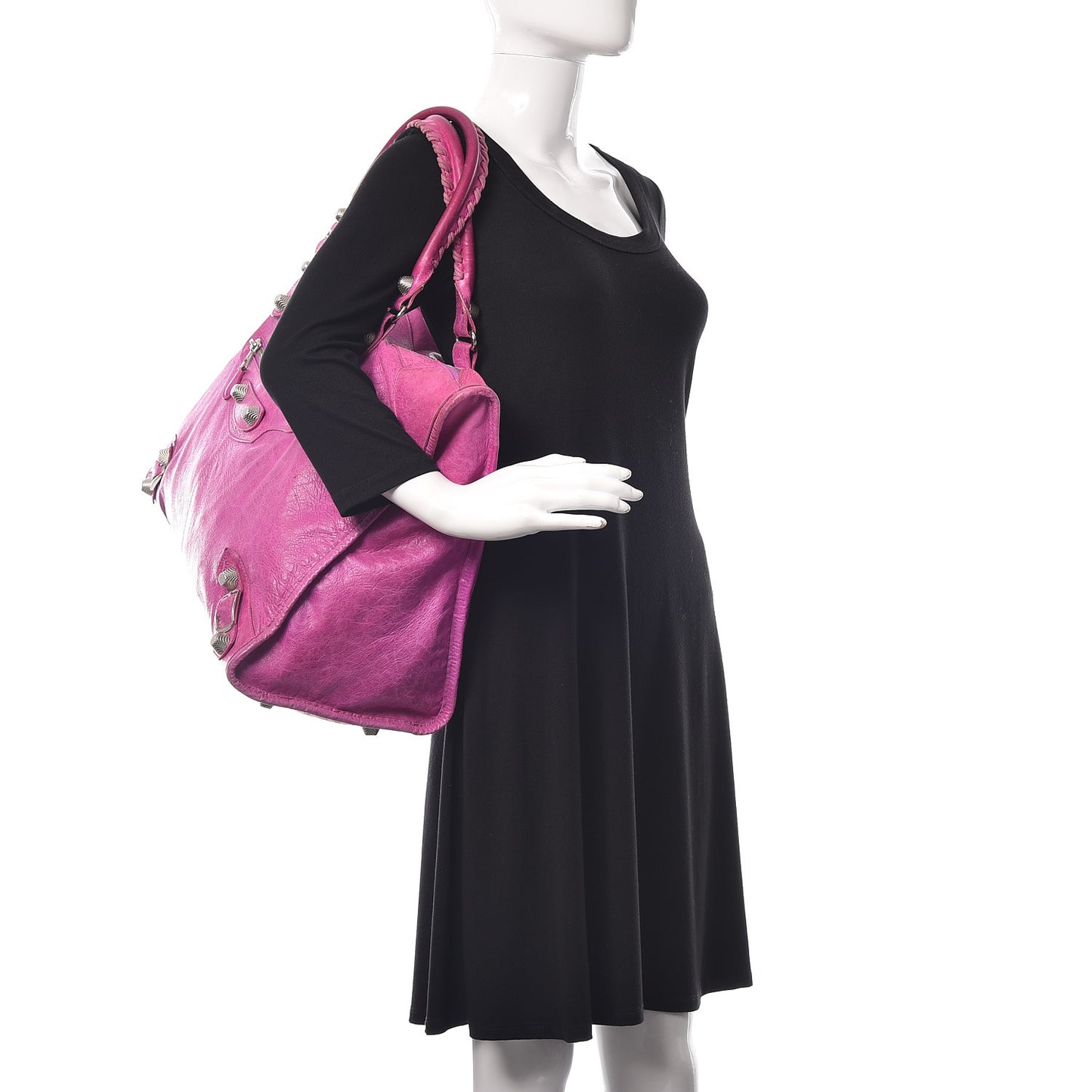 Agneau Giant 21 Silver Hardware Weekender Magenta