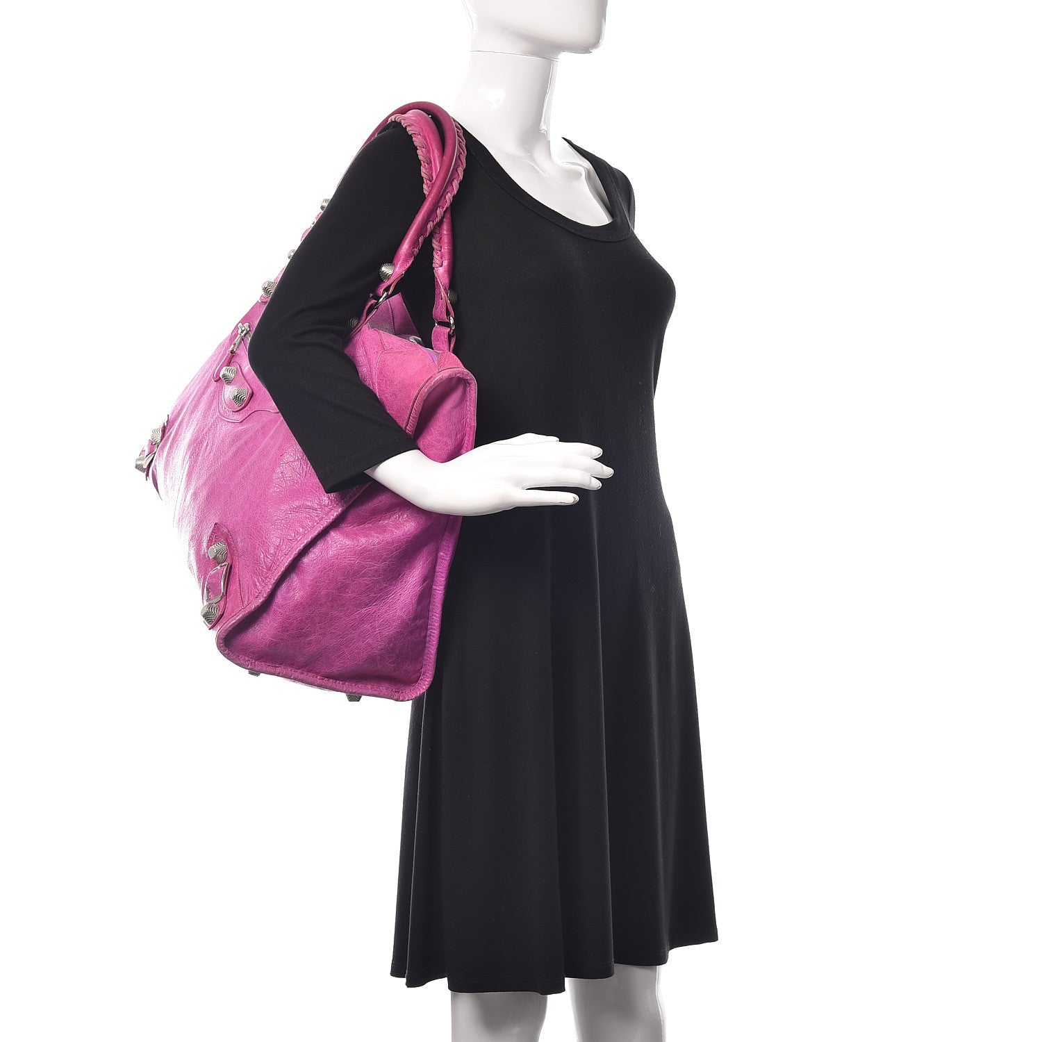 Balenciaga Agneau Giant 21 Silver Hardware Weekender Magenta 2 of 32