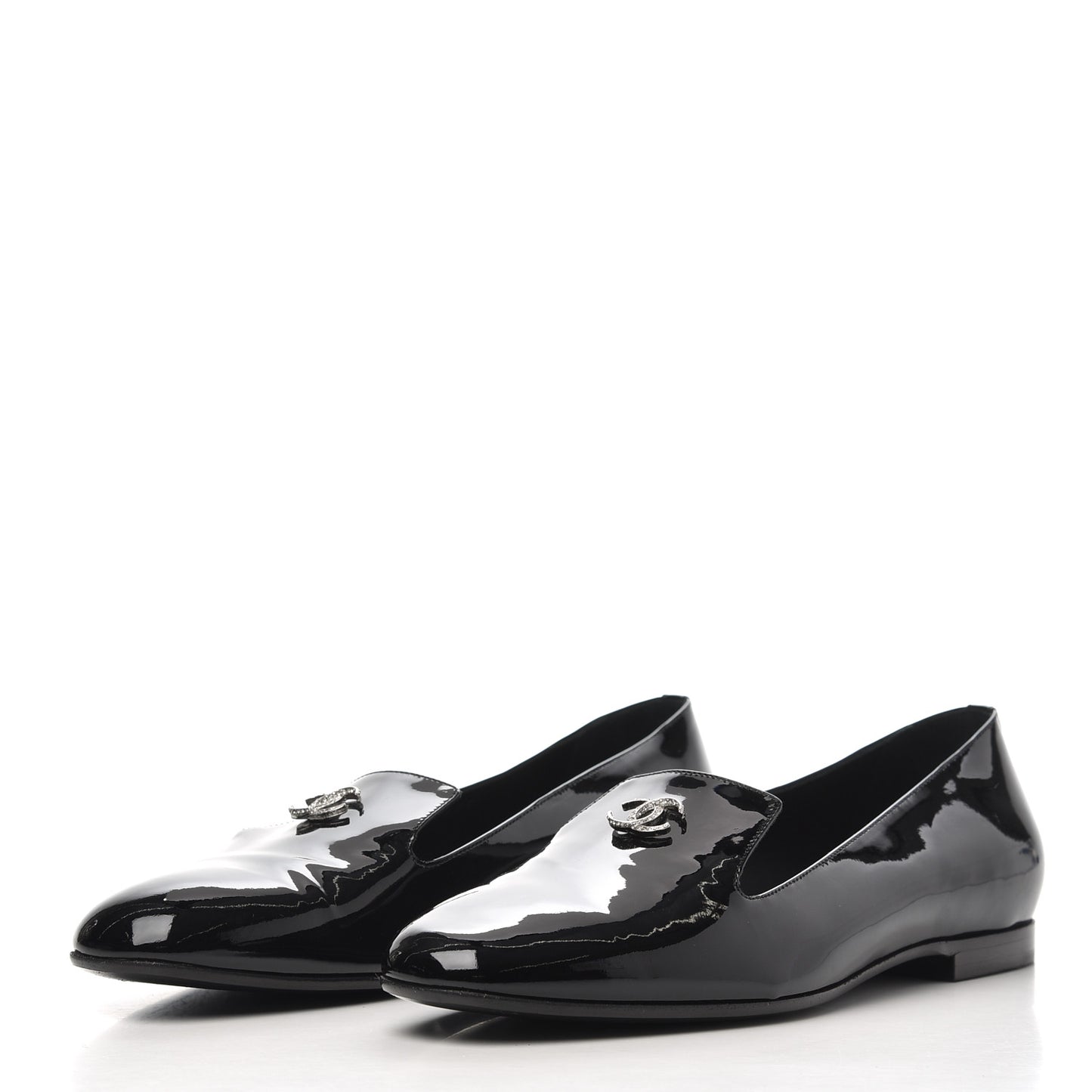 Patent CC Mocassin Loafers 38 Black