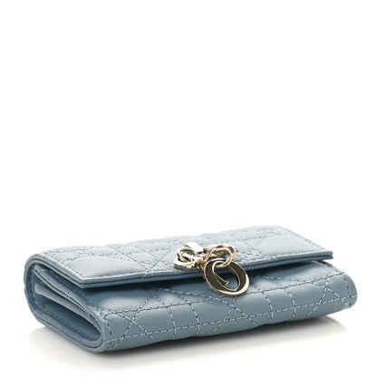 Christian Dior Lambskin Cannage Miss Dior Glycine Wallet Cloud Blue 4 of 8