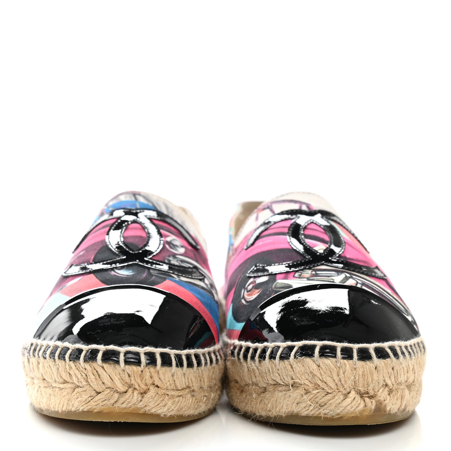 Fabric Patent CC Espadrilles 37 Multicolor Black