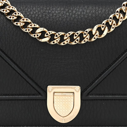 Christian Dior Grained Calfskin Medium Diorama Flap Bag Black 8 of 11