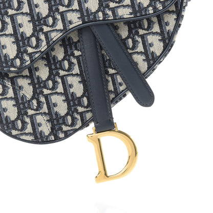 Christian Dior Oblique Mini Saddle Bag Blue 8 of 11