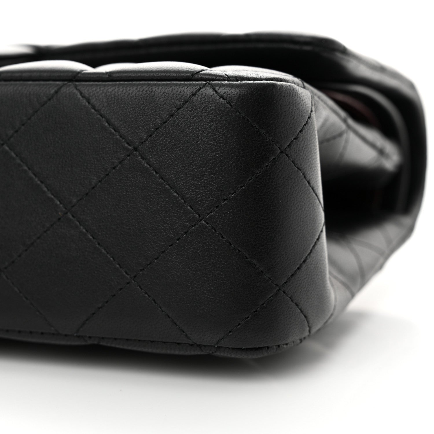 Chanel Lambskin Quilted Medium Double Flap Black 10 of 12