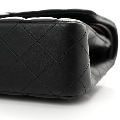 Chanel Lambskin Quilted Medium Double Flap Black 10 of 12