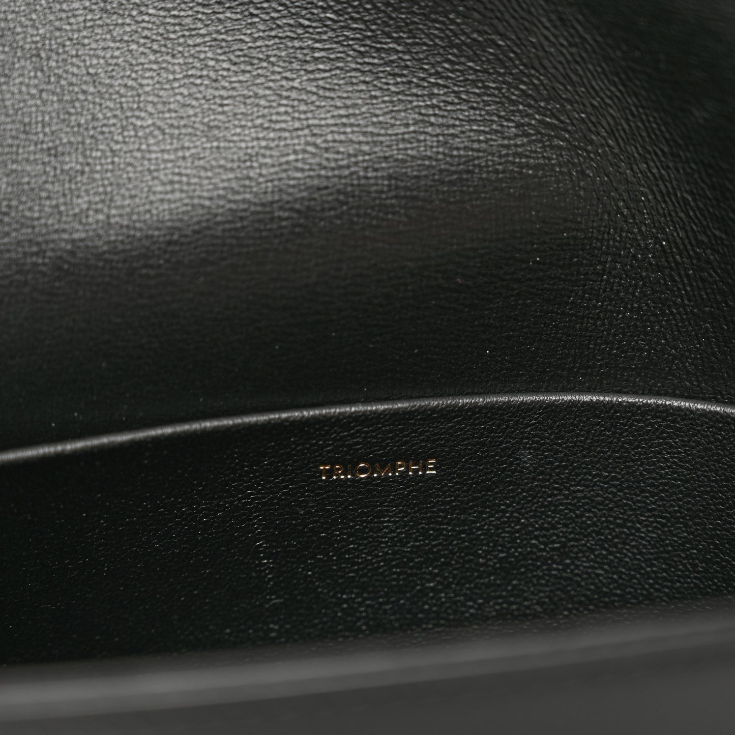 Shiny Calfskin Triomphe Shoulder Bag Black