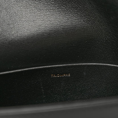 Celine Shiny Calfskin Triomphe Shoulder Bag Black 7 of 10