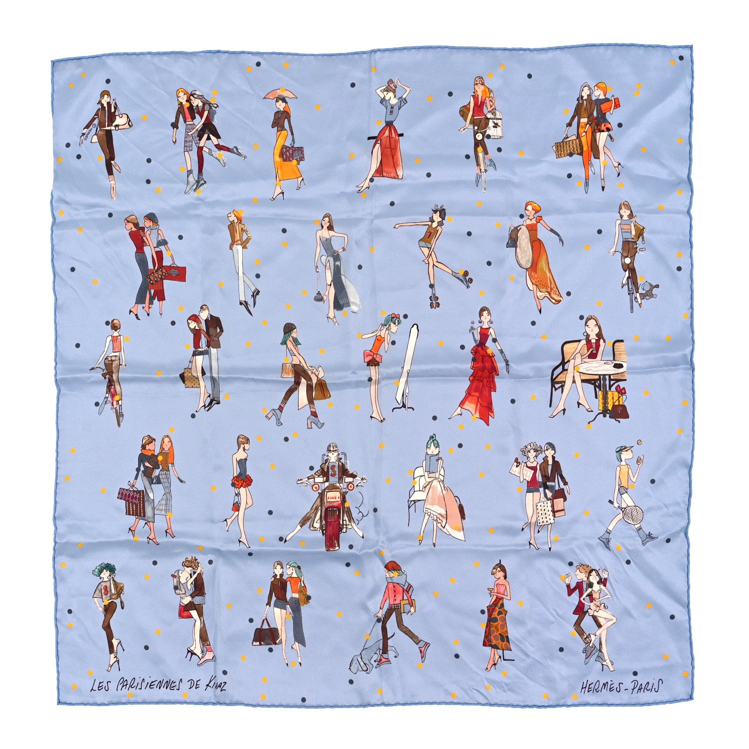 Hermes Silk Les Parisiennes De Kiraz Scarf 70 1 of 3