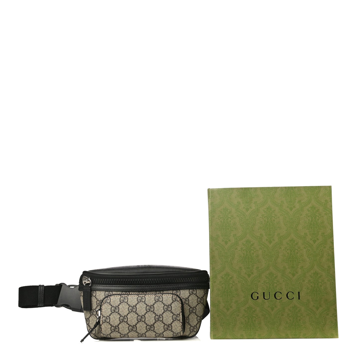 GG Supreme Monogram Belt Bag Black