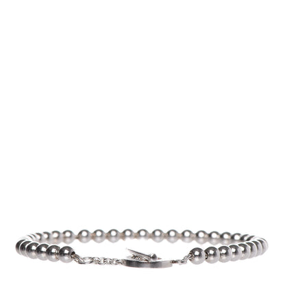 Tiffany Sterling Silver 4mm Beads Toggle Bracelet 1 of 6