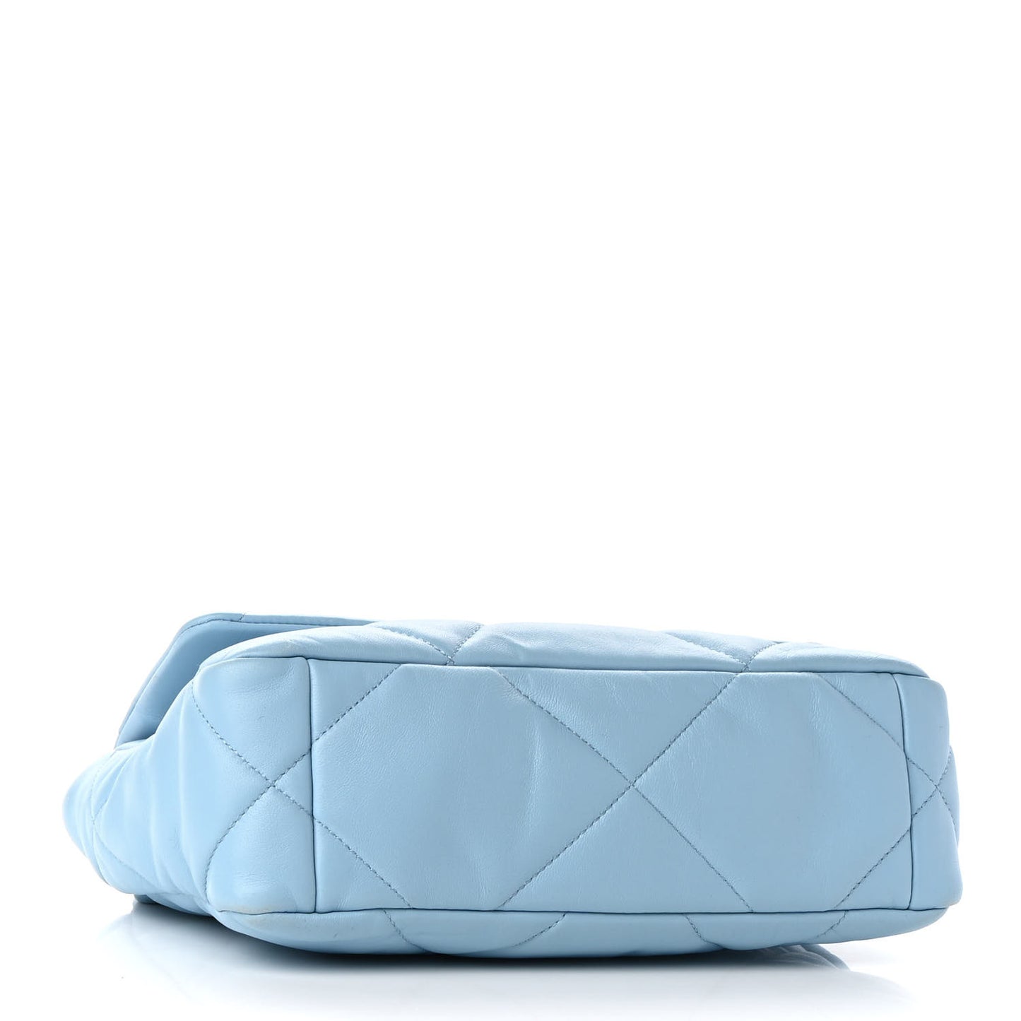 Lambskin Quilted Medium Chanel 19 Flap Light Blue
