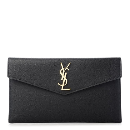 Saint Laurent Grain De Poudre Uptown Pouch Black 1 of 8