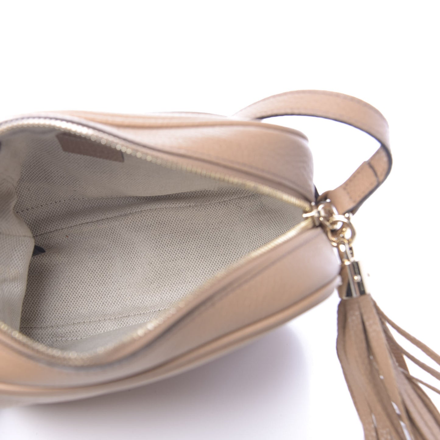 Pebbled Calfskin Small Soho Disco Bag Camelia