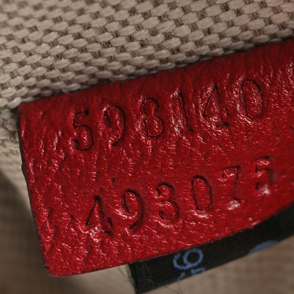 Gucci Grained Calfskin Medium Ophidia Double Buckle Backpack Red 7 of 10