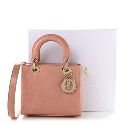 Christian Dior Snakeskin Small Lady Dior Pink 11 of 11