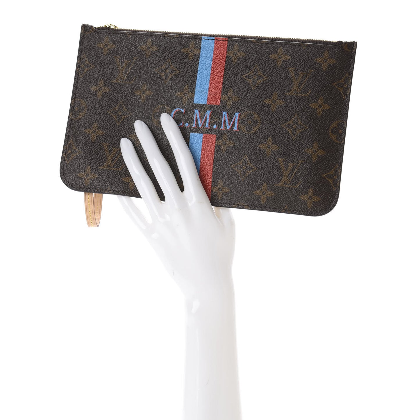 Monogram My LV Heritage Neverfull MM GM Pochette Bleu Clair Rouge