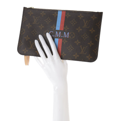 Louis Vuitton Monogram My LV Heritage Neverfull MM GM Pochette Bleu Clair Rouge 2 of 10
