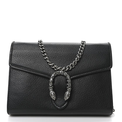 Gucci Calfskin Mini Dionysus Chain Wallet Black 1 of 10