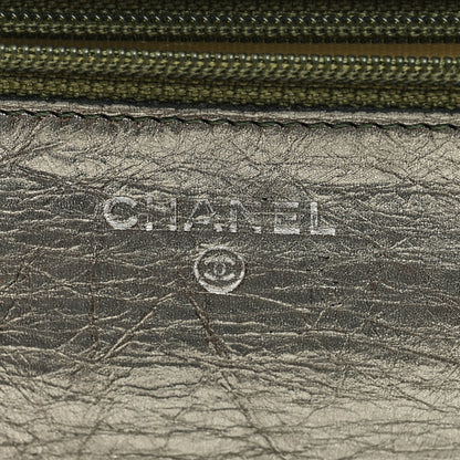 Chanel Metallic Aged Calfskin Quilted 2.55 Reissue Wallet On Chain WOC Green 6 of 9