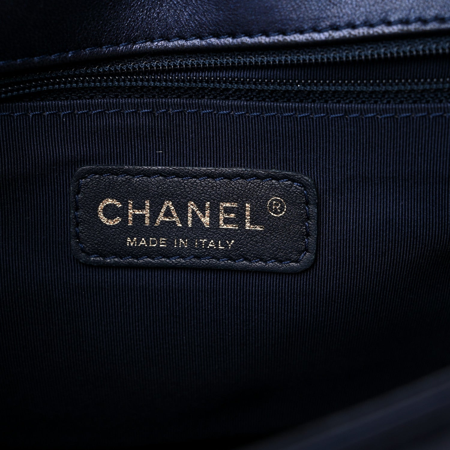 Chanel Lambskin Embossed New Medium Boy Cube Flap Navy 6 of 16