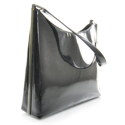 FASHIONPHILE SALVATOREFERRAGAMOPatentLeatherBoxShoulderBagBlack 3 of 8