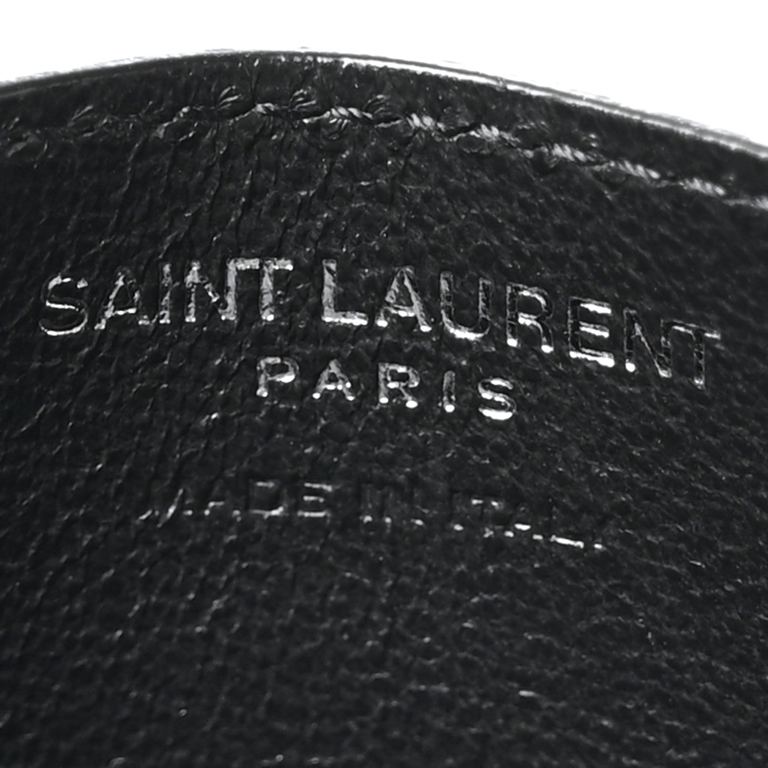 Saint Laurent Calfskin Monogram Credit Card Case Black 6 of 8