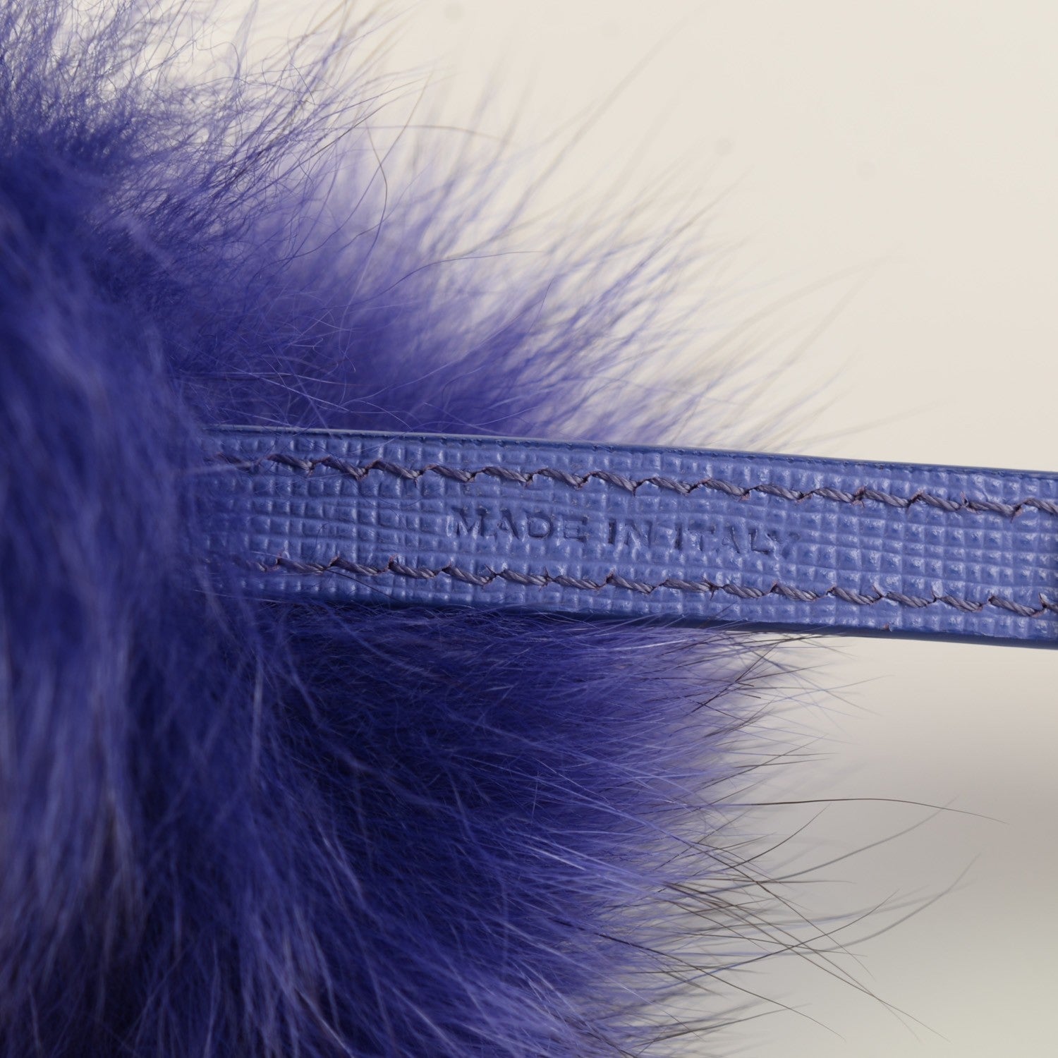 Fendi Fox Fur Pom Pom Bag Charm Berry 6 of 6
