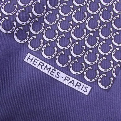 Hermes Silk Horseshoe Scarf Pocket Square 2 of 3