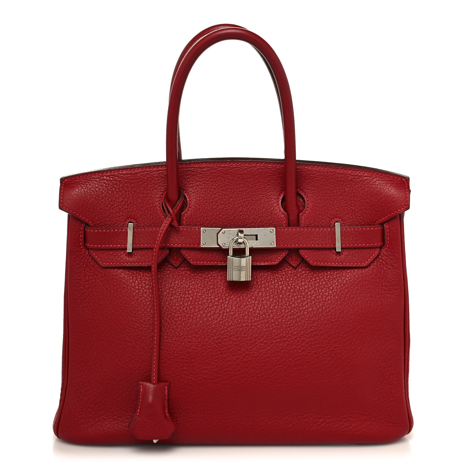 Hermes Taurillon Clemence Birkin 30 Rouge Garance 1 of 13