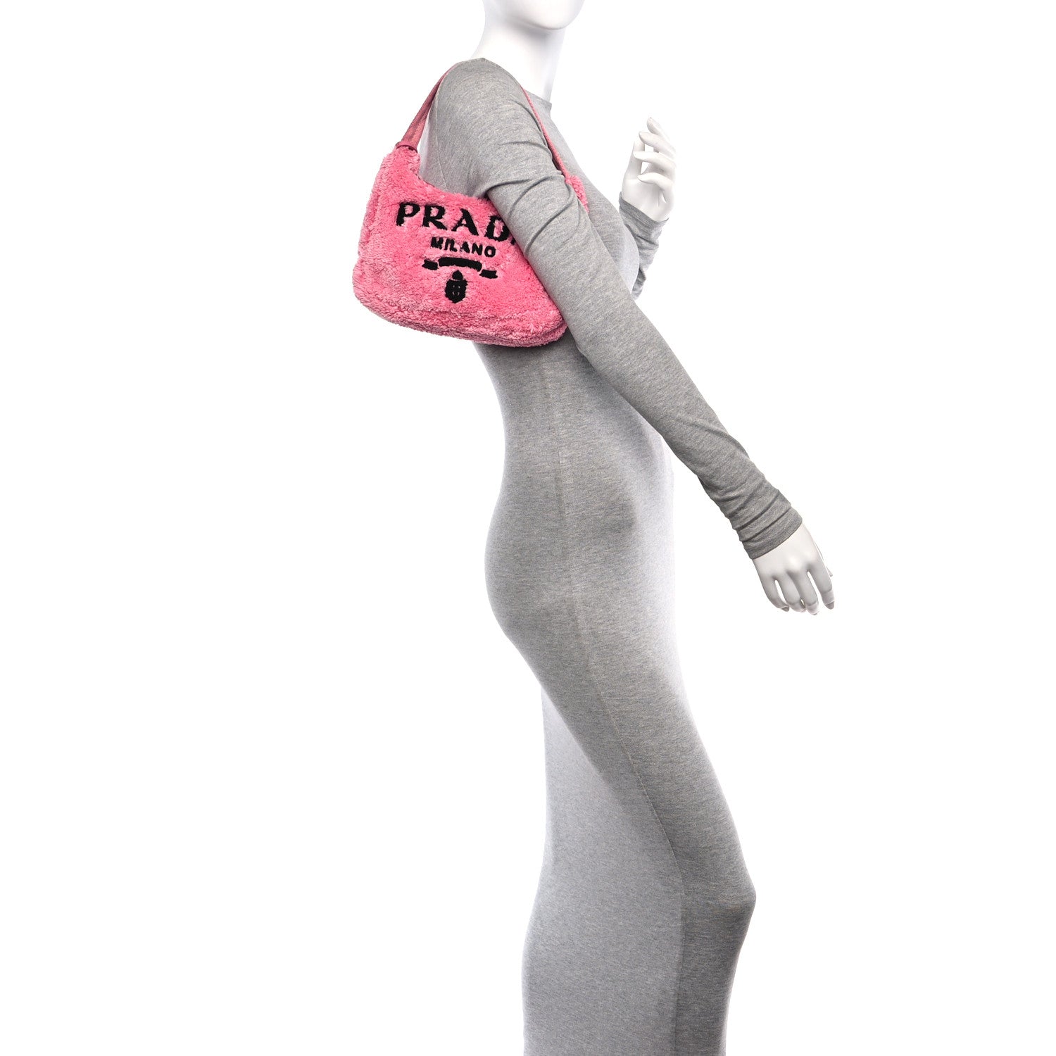 Prada Terry Cloth Mini Re-Edition 2000 Bag Petalo Black 2 of 10