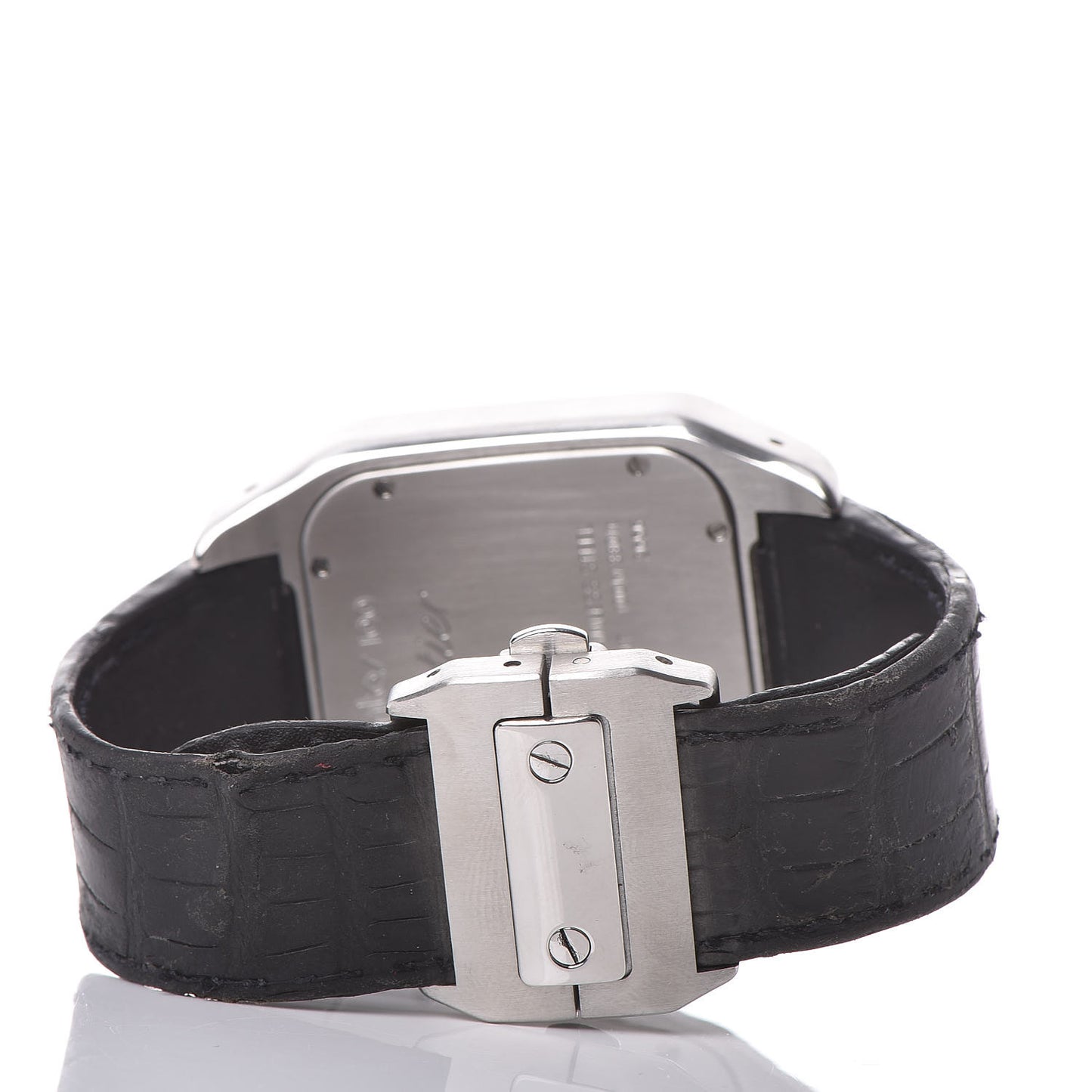 Stainless Steel Alligator 38mm Santos 100 Automatic Watch